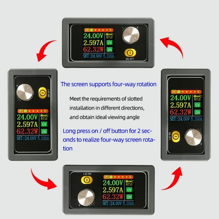 Module dalimentation KKmoon/® DC DC Buck Boost Converter CC CV 0.6-30V 5A Module dalimentation R/églable R/égul/é Laboratoire Alimentation Variable Voltm/ètre Amp/èrem/ètre CNC /Écran Couleur 80W